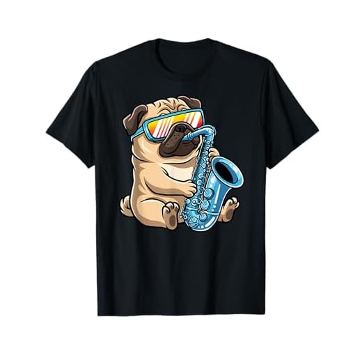 Perro Con Gafas De Sol Jugando Saxofón Saxofonista Jazz Camiseta