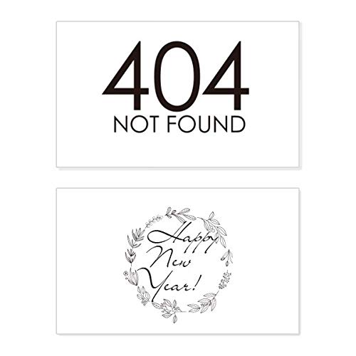Tarjeta de Año Nuevo 'Error 404' con mensaje conmemorativo para programadores