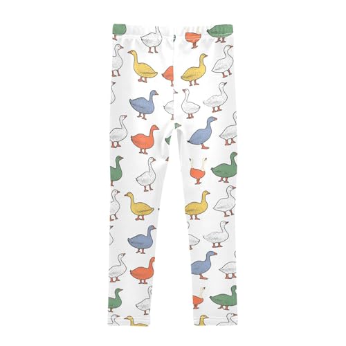 Colorful Goose Girls Casual Leggings for Kids Printed Long Pant Bottoms Stretch and Soft2