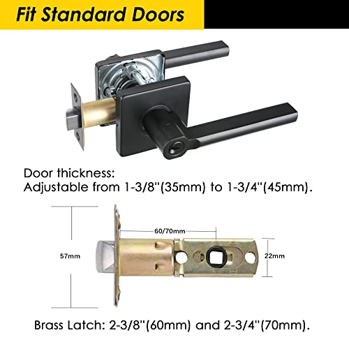 Hisafe Keyed Alike Exterior Door Handle With Single Cylinder Deadbolt, Heavy Duty Matte Black Lever Door Lock, Left&Right Handed, 1Pack X-Hd1601-Db-Set #TOP2