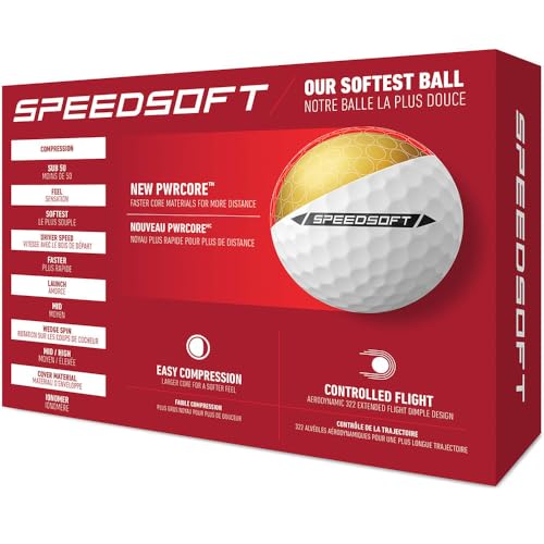 Balles de golf SpeedSoft TaylorMade blanc compression homme