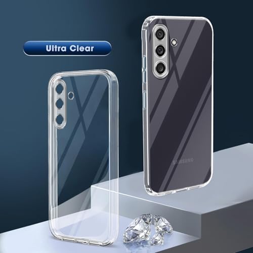 Image of Jkobi Silicone Back Cover Case for Samsung Galaxy M56 | Samsung Galaxy F56 (Clear Shockproof Case with Camera Protection | Soft and Flexible | Transparent)
