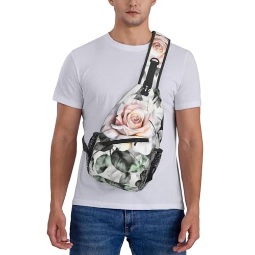 Morrales cruzados para pecho para mujer y hombre blanco floral miniatura 7