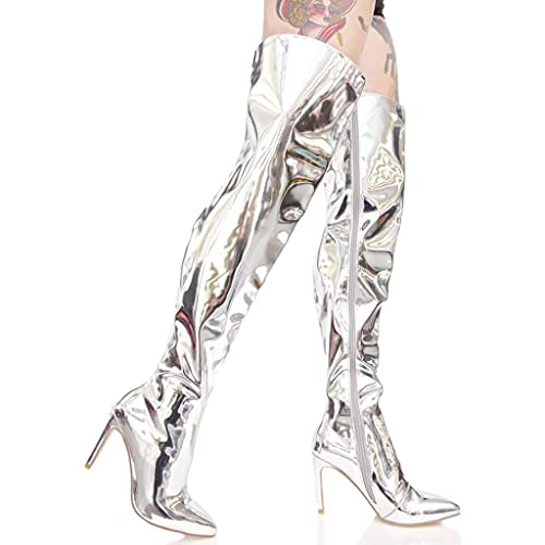 Chaussures à talons hauts de scène style bottes de cowboy occidentales grande taille