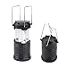 LED Lantern, APOLLED 4 Pack Portable Outdoor 30 LED Ultra Bright Waterproof Camping Lantern with 12 AA Batteries for Hiking, Camping, Emergencies (Black, Collapsible)