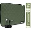 Premium Grounding Mat for Feet, Soft Cotton & Silver Fiber, Comfort for Sleep & Wellness, Grounding Pad for Anti-Aging & Inflammation, Grounding Mat for Bed and Desk (24x16 Inches) (Green)