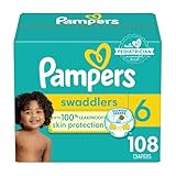 Pampers Baby Diapers - Swaddlers - Size 6, 108 Count, Ultra Absorbent Disposable Infant Diaper