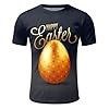 Men's T-Shirt with Digital 3D Print Motif Short Sleeve Casual Top for Comfortable Leisure, gold, L #2