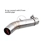 Motorrad Auspuff Mittelrohr,KIMISS 51 mm Motorrad Auspuffrohr Edelstahl Motorrad Slip On Auspuff für CBR500R 2013-2015,für CB500X 2013-2015