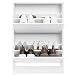 VASAGLE Gabinete de Zapatos con 2 Puertas Abatibles, Divisor Ajustable y Desmontable,...