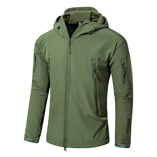 ANTARCTICA Men's Outdoor Waterproof Soft Shell Hooded Military Tactical Jacket (Army Green, XXX-Large)