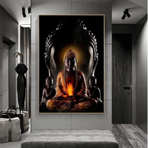 Peinture Bouddha pour Salon Affiche Toile Zen Décoration Chambre