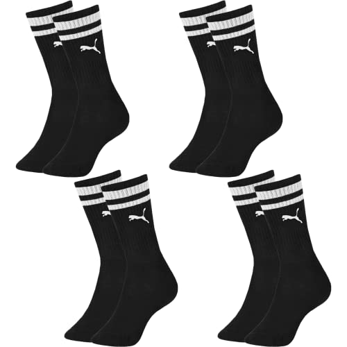 Kit 04 Pares de Meia Puma Cano Longo Esportiva Heritage | 4 Preto (4X95) | 39-43 | 469X_9553_9553_95
