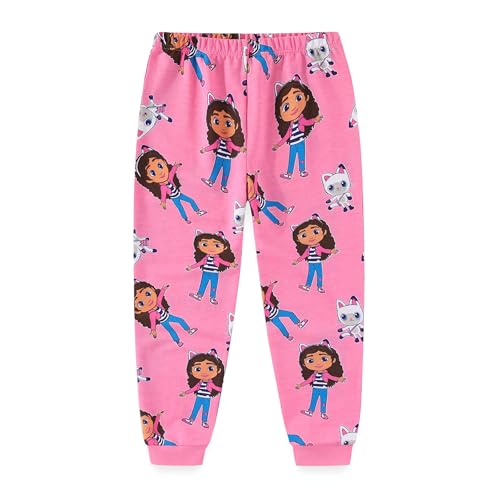 Image of DREAMWORKS GABBY'S DOLLHOUSE Girls 2 Piece Long Sleeve Shirt and French Terry Pants Set for Toddler and Big Kids