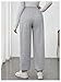 OYOANGLE Women's Maternity Pants Over The Belly Drawstring Pregnancy Jogger Sweatpants Light Grey Medium