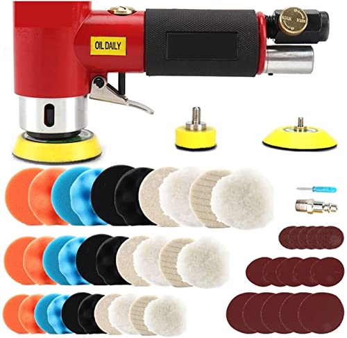 Buffer Air Sander Mini Pneumatic 1"/ 2" / 3"Schleifmaschine Set zum Autopolieren High Speed Air Powered Polisher Air Tool Effizientes Polieren – Bild 3