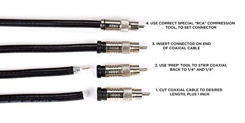 Conectores RCA compresión para cable coaxial RG6 - Pack 25 miniatura 6