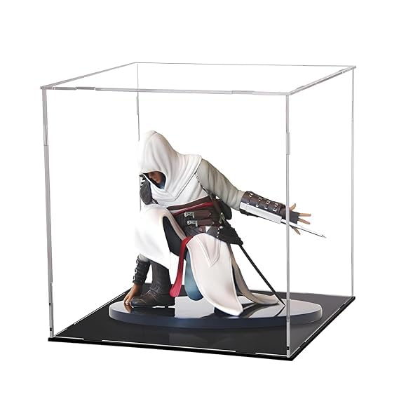 10x10x10 Inch Acrylic Display Case for Collectibles Clear Self-Assemble Storage Box Dustproof Organizer for Action Figures, Toys, Memorabilia & Home Display Alternative to Glass Case 3