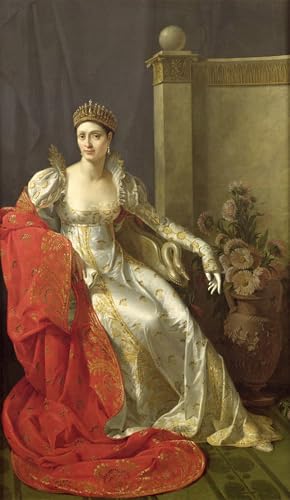 Cuadro de lienzo neoclásico de Elisa Bonaparte ideal para salón residencial