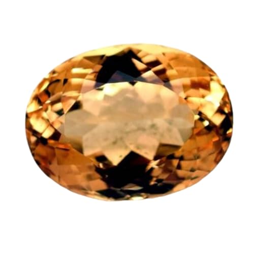 Citrine naturelle taillée en ovale 17,59 mm pour la joaillerie de luxe et création