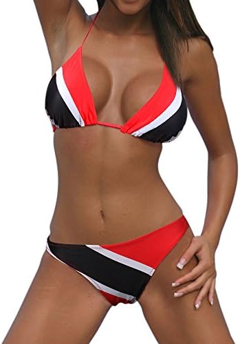 Women's Caribbean Flag Rasta Bikini Swimsuit Swimwear Bathing Suit
