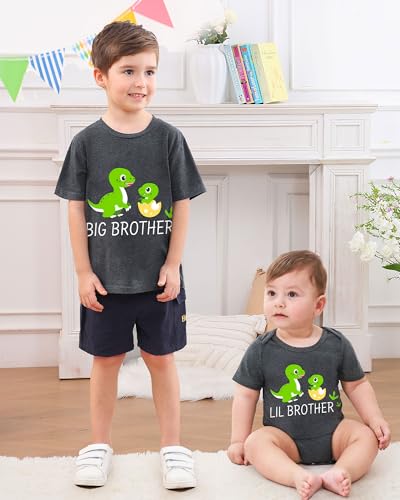 Lovefairy Big Brother Little Brother Matching Outfit Toddeler Boys Shirts Baby Clothes Newborn Outfit3