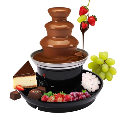 HUOMMGS Schokoladenbrunnen 3 Etagen Schokobrunnen mit...