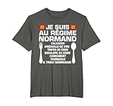 specialized t shirt uk Je suis au régime normand : Calvados, Andouille de Vire,Tripes de Caen, Escalope au Cidre, Camembert, Teurgoule & Trou Normand.