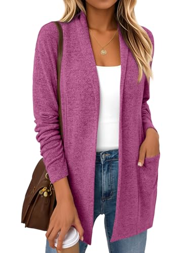 Image of LILLUSORY Cardigan Sweaters for Women Lightweight Cardigans Fall Outfits | Open Front Long Cardigan with Pockets, Business Casual Outfits, Airport Travel Outfits, Teacher Outfits, 2026 Fall Fashion