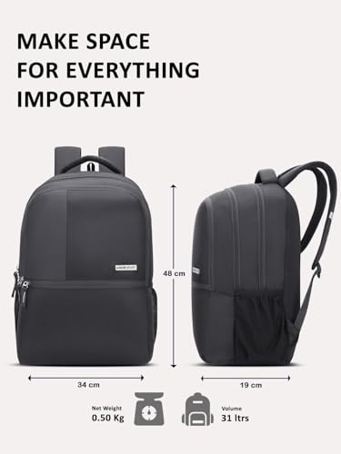 Image of Lavie Sport 31L Alpha | 19 Inch | Fits Upto 15 Inch Laptop Backpack | Laptop Compatiable | College Bag | For Men & Women