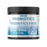 Probiotic Fiber Supplement | 3-in-1 Soluble Fiber Powder Promotes Gut Health and Improves Digestion | Contains 2 Billion live Probiotics | 3 Types of Fiber (300g Per Can, 1 Serving = 6g Dietary Fiber)