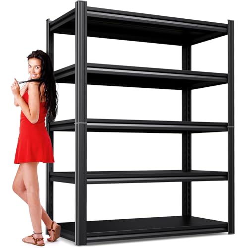 Garage Shelving-2050 lbs 5 Tier Storage Shelves,Adjustable Heavy Duty Metal Shelving Unit and...