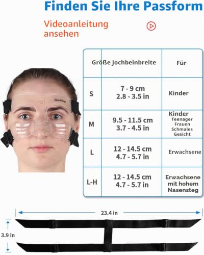 QianCheng, Nasenschutzmaske, Gesichtsschutzmaske, L5 mittlere Größe, mit Polsterung für Damen und Jugendliche, QC-L5-M
