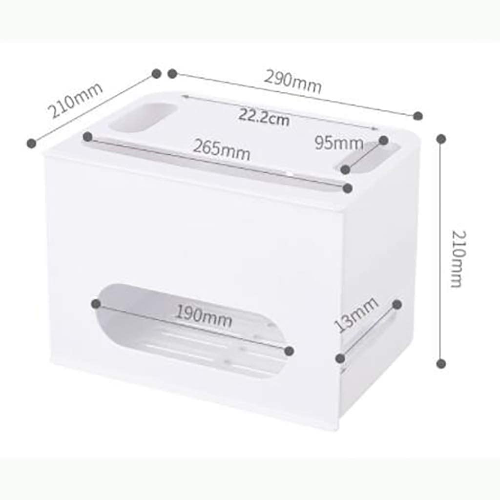 ❀❀❀Wifi-Router-Regal,Desktop-Deko-Box, Aufbewahrungsbox for kabellose Router – Router-Aufbewahrungsbox, WLAN-Router-Rack, 2-lagige Schublade, ABS-Netzkabel, Stecker, Computerkabel, USB-Hub, Heimbüro,