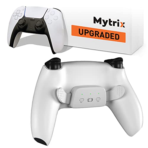 Mytrix Customized Controller With 2 Remappable Paddles For Playstation 5 (Ps5), Programmable Back Buttons With Fast Turbo Auto-Fire, 3 Setup Saving Slots Onboard Switch – White #TOP10