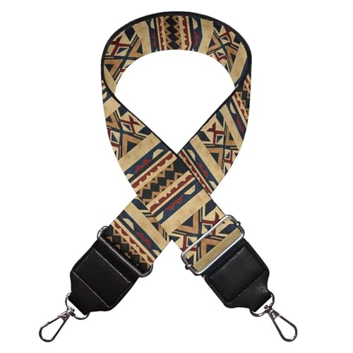 Image of TODIYADDU Mystic Ethnic Print Crossbody Strap Firm Handbag Straps Crossbody Long Strap Wide Purse Strap Women Silvery Buckles Fashion Shoulder Strap Adjustable Replacement Canvas Bag Handbag