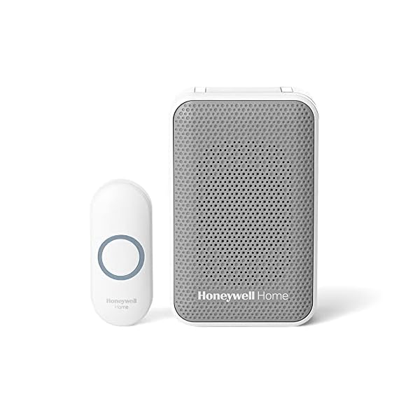 Honeywell Home RDWL313P2000 Doobell Plug-in Wireless Doorbell & Push Button-3 Series, Gray