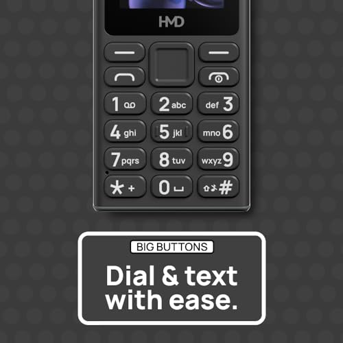 Image of HMD 105 Keypad Phone with Built-in UPI App, Hindi Phone Talker, Long-Lasting Battery, Wireless FM Radio | Black