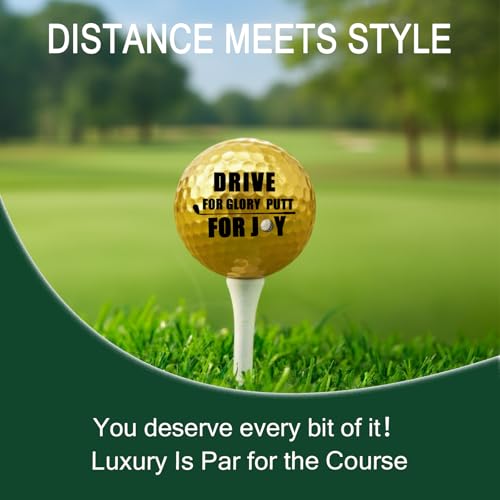 Gold Golf Balls with Quotes