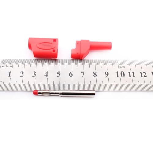 RUNCCI-YUN Insulated 4mm Banana plug Multimeter Test Leads 4mm Banana Plugs DIY Solder Stackable Connectors 4mm Banana Male with Banana Jack Adapters for Multimeter Test Leads Ends Probes 10PCS - Image 3