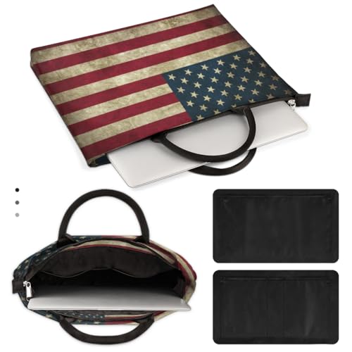 Funda para portátil 13-14 pulg con bandera americana retro miniatura 7