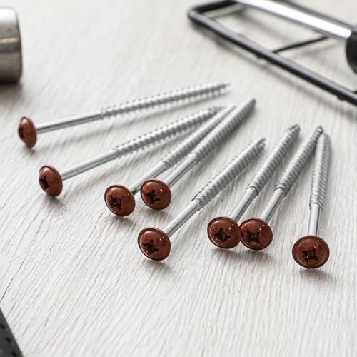Jetec 24 Pcs Shutter Fasteners, tornillos pintados de 3 pulgadas, color Rojo Burdeos miniatura 6