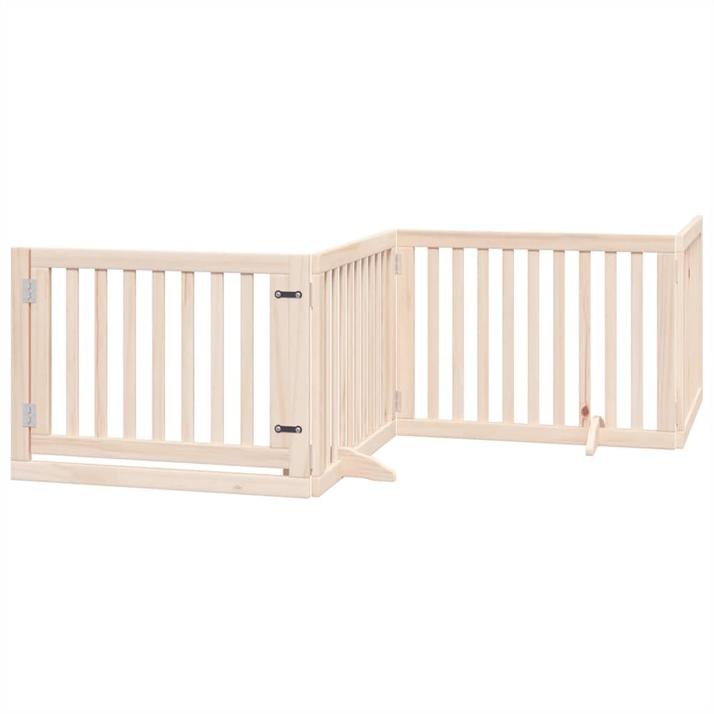 Grille de séparation pliable pour chien, 480 cm, avec porte, en bois de peuplier, avec porte, 480 cm, pour animaux de compagnie