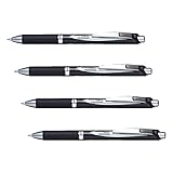 Pentel EnerGel Permanent Security Pen Black 0.7mm Pack of 48 BLP77-AX
