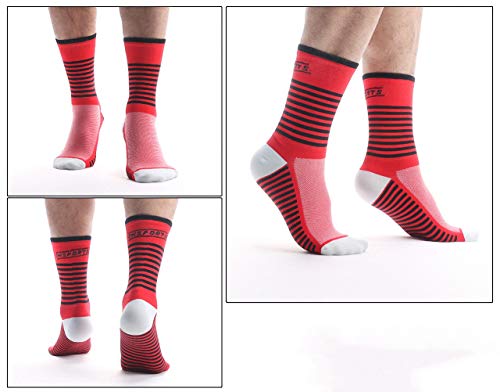 Guaziv Colorful Compression Cycling Socks For Men & Women - Perfect For Hiking, Running, Traveling, And Climbing #TOP1