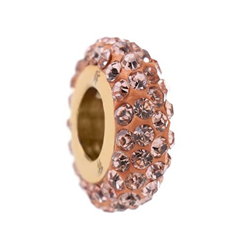 Abalorio de plata de ley de la marca Folli Follie rosa de 1,5 cm
