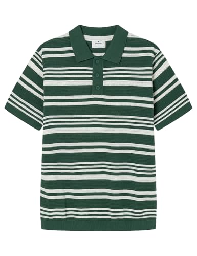 Polo rayé en tricot pour homme coupe droite élégante et chic