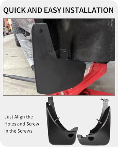 Image of Mud Flaps Compatible with Toyota RAV4 2006-2013, No Drilling Needed, 4PCS Front & Rear Splash Guards, OEM Style Mudguards for Wheel Liner Fenders, All-Weather Protection