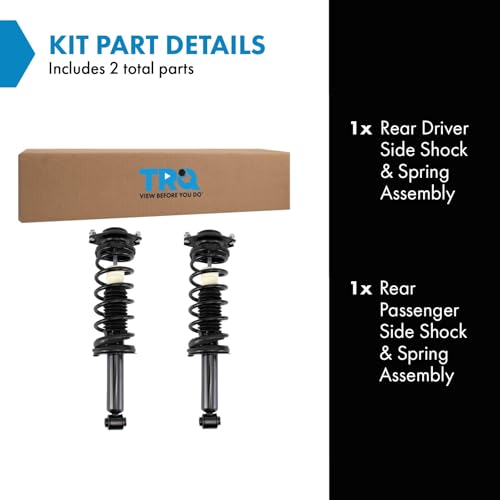 Image of TRQ Rear Shock & Spring Assembly Set Compatible with 2016-2017 Subaru Crosstrek