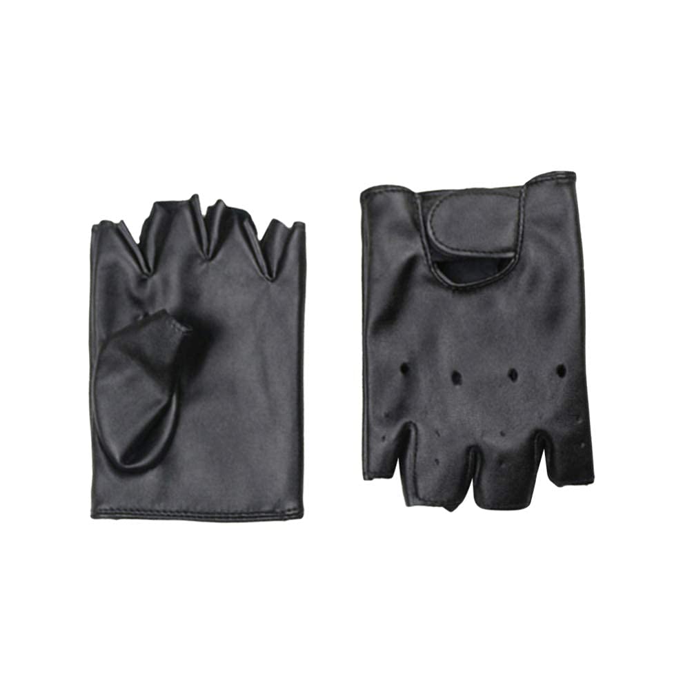 Mitaines en cuir pour enfants, gants de sport demi-doigts, équitation, pêche, chasse